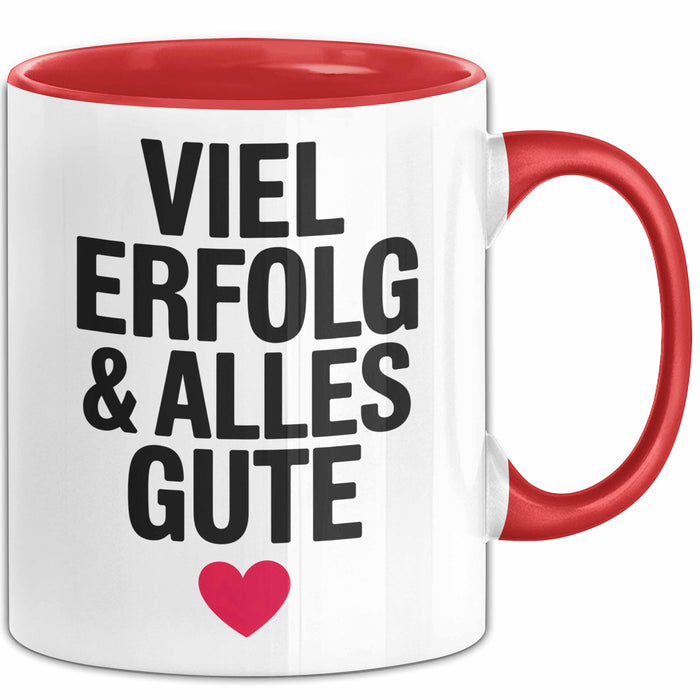 Büroarbeit Kollege Abschied Tasse Geschenk Lustige Geschenkidee Spruch Viel Erfolg Und Alles Gute Rot Trendation