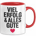 Büroarbeit Kollege Abschied Tasse Geschenk Lustige Geschenkidee Spruch Viel Erfolg Und Alles Gute Rot Trendation