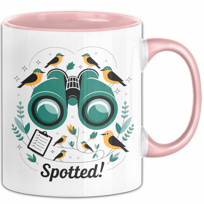 Vogelbeobachter Tasse Geschenk Lustige Geschenkidee Spruch Für Natur Entdecker Rosa Trendation