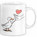 Ente Tier Liebe Herz Tasse Geschenk Lustige Geschenkidee Spruch Weiß Trendation
