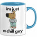 Im Just A Chill Guy Ich Bin Einfach Nur Ein Gechillter Entspannter Typ Tasse Geschenk Dank Meme Liebhaber Blau Trendation