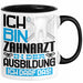 Zahnarzt Ausbildung Tasse Geschenk Ich Bin Zahnarzt In Der Ausbildung Ich Darf Das Geschenkidee Spruch Schwarz Trendation