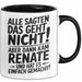 Renate Tasse Geschenk Alle Sagten Das Geht Nicht Aber Dann Kam Renate Und Hat Es Einfach Gemacht Geschenkidee Becher mit Name Schwarz Trendation