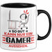 Gamer Geschenk Tasse So Gut Kann Nur Ein Gamer Aussehen Geschenkidee Kaffee-Becher Schwarz Trendation