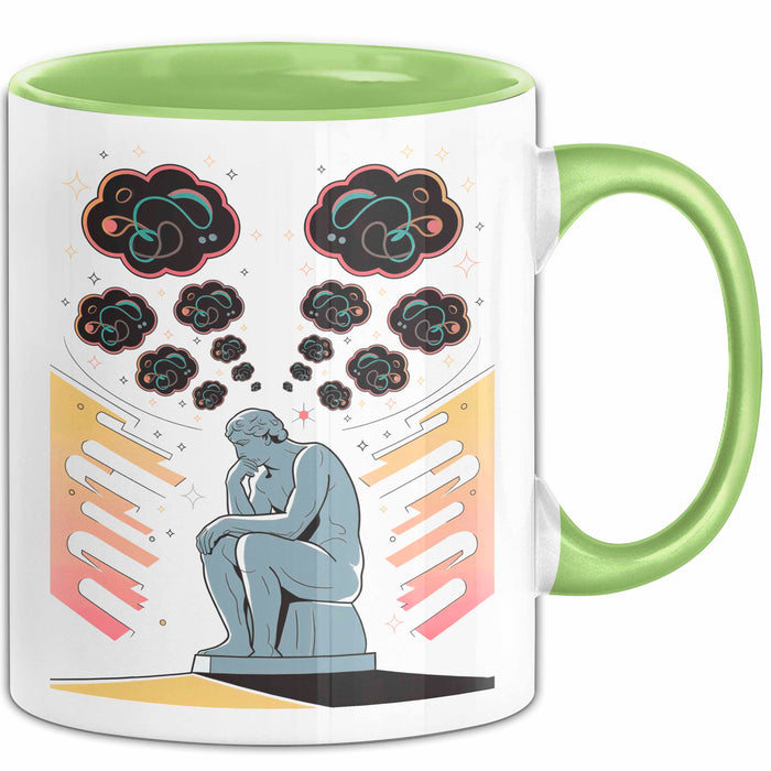 Philosoph Tasse Geschenk Lustige Geschenkidee Spruch Für Tief Denker Grün Trendation