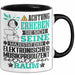 ElektronischerMusikproduzent Geschenk Tasse Lustiger Spruch Erheben Sie Sich Der ElektronischerMusikproduzent Betritt den Raum Schwarz Trendation