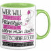 Gleitschirmfliegerin Tasse Geschenk Spruch Wer Will Schon Prinzessin Sein Wenn Man Auch Gleitschirmfliegerin Sein Kann Grün Trendation