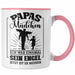 Weise Tasse Geschenk Spruch Papas Mädchen Ich War Einmal Sein Engel Jetzt Ist Er Meiner Geschenkidee Tochter Rosa Trendation