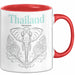 Bangkok Thailand Elefant Tasse Geschenk Lustige Geschenkidee Spruch Rot Trendation