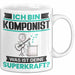 Komponist Tasse Geschenk für Komponist Geburtstag Lustiger Spruch Kaffee-Becher Was Ist Deine Superkraft Weiß Trendation