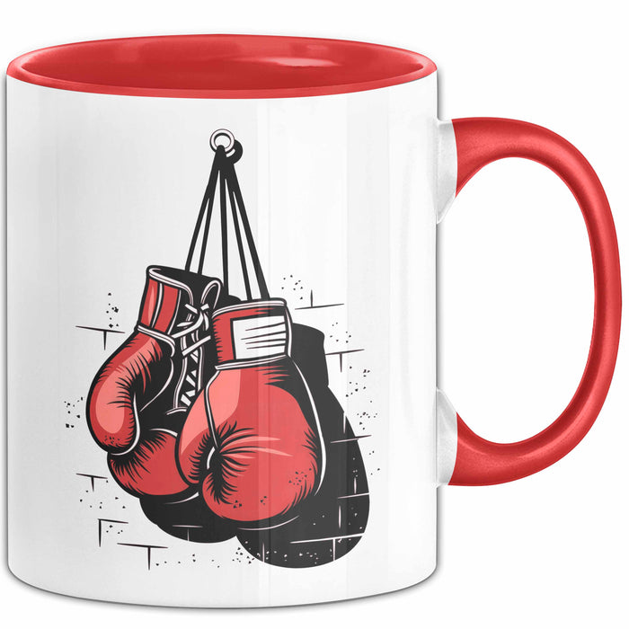 Boxer Tasse Geschenkidee für Kampfchampion Rot Trendation