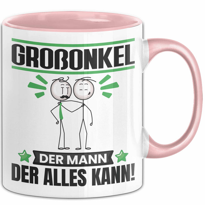 Großonkel Tasse Geschenk für Großonkel Der Mann Der Alles Kann Geschenkidee zum Geburtstag Rosa Trendation