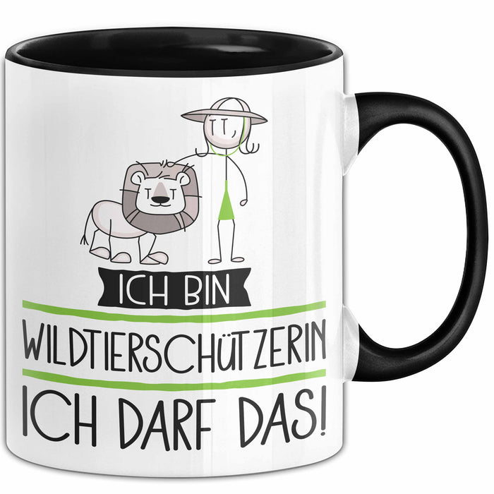 Geschenk für Wildtierschützerin Tasse Lustige Geschenkidee Geburtstag Ich Bin Wildtierschützerin Ich Darf Das Trendation