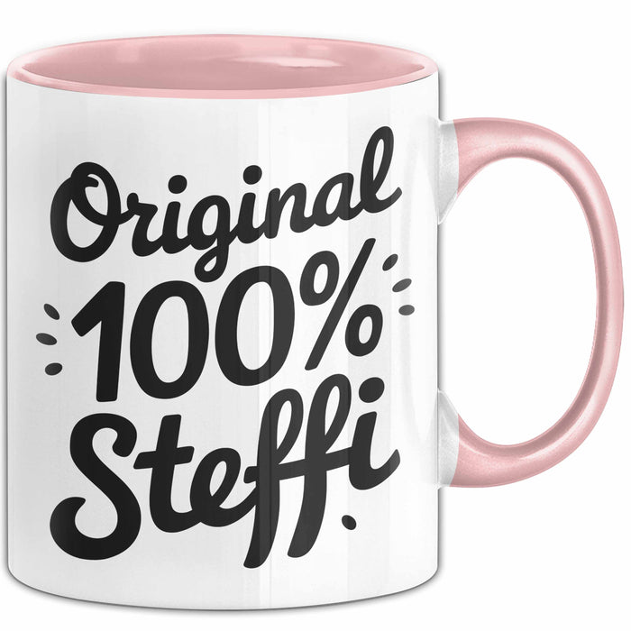 Steffi Tasse Geschenk Original 100% Steffi Geschenkidee Geburtstag Rosa Trendation