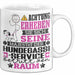 Hundegassi-Service Geschenk Tasse Lustiger Spruch Erheben Sie Sich Der Hundegassi-Service Betritt den Raum Weiß Trendation