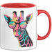 Giraffe Mit Sonnenbrille Tasse Geschenk Lustige Geschenkidee Spruch Rot Trendation