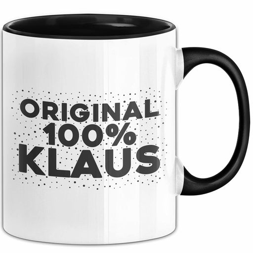 Klaus Tasse Original 100% Klaus Geschenk Schwarz Trendation