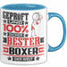 Boxer Geschenk Lustiger Spruch für Boxer Geschenkidee Bester Boxer Der Welt Blau Trendation