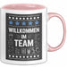 Office Arbeitskollege Tasse Geschenk Lustige Geschenkidee Spruch Willkommen Im Team Rosa Trendation