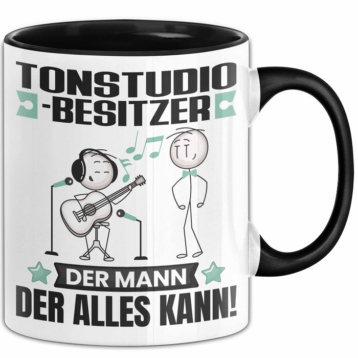Tonstudio-Besitzer Tasse Geschenk für Tonstudio-Besitzer Der Mann Der Alles Kann Geschenkidee zum Geburtstag Schwarz Trendation