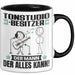 Tonstudio-Besitzer Tasse Geschenk für Tonstudio-Besitzer Der Mann Der Alles Kann Geschenkidee zum Geburtstag Schwarz Trendation