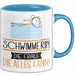 Schwimmerin Geschenk Tasse Becher Die Frau Die Allen Kann Geschenkidee für eine Schwimmerin Lustig Blau Trendation