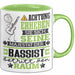 Bassist Geschenk Tasse Lustiger Spruch Erheben Sie Sich Der Bassist Betritt den Raum Grün Trendation