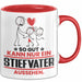 Stiefvater Geschenk Tasse So Gut Kann Nur Ein Stiefvater Aussehen Geschenkidee Kaffee-Becher Rot Trendation
