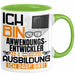 Anwendungsentwickler Ausbildung Tasse Geschenk Ich Bin Anwendungsentwickler In Der Ausbildung Ich Darf Das Geschenkidee Spruch Grün Trendation