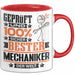 Mechaniker Geschenk Lustiger Spruch für Mechaniker Geschenkidee Bester Mechaniker Der Welt Rot Trendation