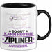Zipliner Geschenk Tasse So Gut Kann Nur Ein Zipliner Aussehen Geschenkidee Kaffee-Becher Schwarz Trendation