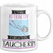 Taucherin Tasse Geschenk Becher Stark Attraktiv Furchtlos Taucherin Lustige Geschenkidee Weiß Trendation