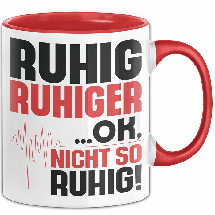 Arzt Tasse Geschenk Mfa Krankenschwester Geschenkidee Anästhesist Kaffee-Becher Rot Trendation