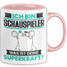 Schauspieler Tasse Geschenk für Schauspieler Geburtstag Lustiger Spruch Kaffee-Becher Was Ist Deine Superkraft Rosa Trendation