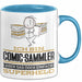 Comic-Sammler Geschenk Tasse Ich Bin Comic-Sammler Aber Sag Doch Einfach Superheld Lustige Geschenkdiee für Comic-Sammler Kaffee-Becher Blau Trendation
