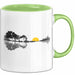 Gitarre Musikliebhaber Musiker Gitarrist Tasse Geschenk Lustige Geschenkidee Spruch Grün Trendation