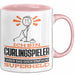 Curlingspieler Geschenk Tasse Ich Bin Curlingspieler Aber Sag Doch Einfach Superheld Lustige Geschenkdiee für Curlingspieler Kaffee-Becher Rosa Trendation