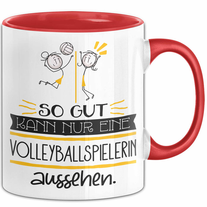Volleyballspielerin Geschenk Tasse So Gut Kann Nur Eine Volleyballspielerin Aussehen Geschenkidee Geburtstag Weihnachten Lustig Rot Trendation