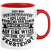 Psychotherapeut Geschenk Tasse Spruch Ich Löse Probleme Von Denen Du Nicht Weisst Dass Du Sie Hast Seelenklempner Seelenarzt Kaffee-Becher Rot Trendation