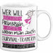 Survival-Trainerin Tasse Geschenk Spruch Wer Will Schon Prinzessin Sein Wenn Man Auch Survival-Trainerin Sein Kann Weiß Trendation