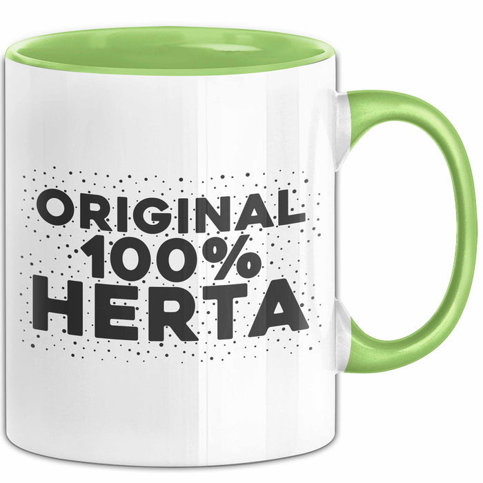 Herta Tasse Original 100% Herta Geschenk Grün Trendation
