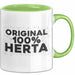 Herta Tasse Original 100% Herta Geschenk Grün Trendation