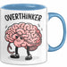 Overthinker Tasse Geschenkidee für Tiefgründige Denker Blau Trendation
