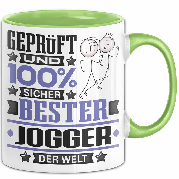 Jogger Geschenk Lustiger Spruch für Jogger Geschenkidee Bester Jogger Der Welt Grün Trendation