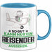 Reisender Geschenk Tasse So Gut Kann Nur Ein Reisender Aussehen Geschenkidee Kaffee-Becher Blau Trendation