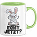Sarkastische Kaninchen Hase Tasse Geschenk Lustige Geschenkidee Spruch Echt Jetzt Grün Trendation