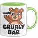 Sarkastischer Bär Tasse Geschenk Lustige Geschenkidee Spruch Grüßly Bär Grün Trendation