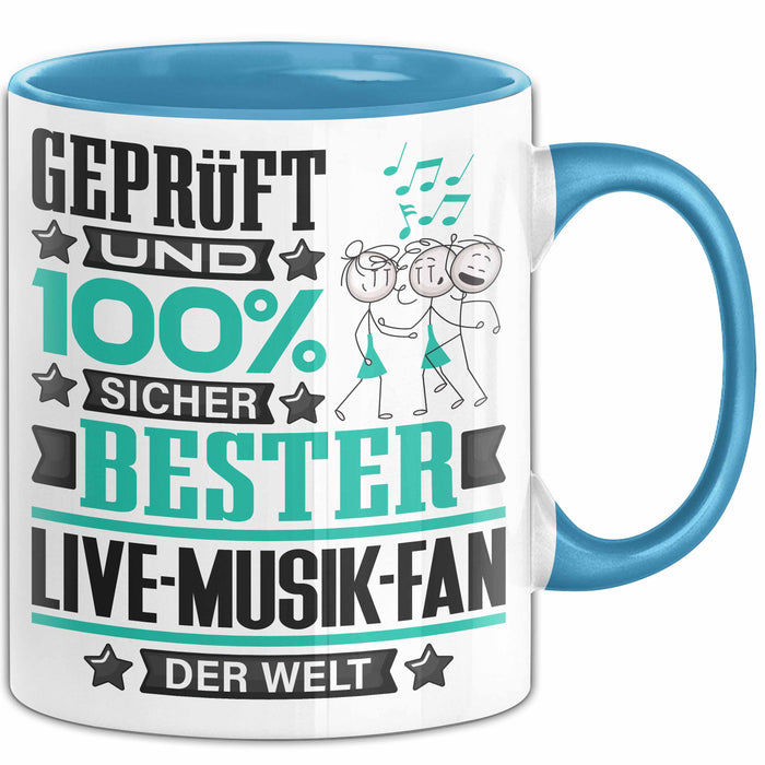 Live-Musik-Fan Geschenk Lustiger Spruch für Live-Musik-Fan Geschenkidee Bester Live-Musik-Fan Der Welt Blau Trendation