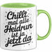 Heidrun Tasse Geschenk Chillt Mal Alle Heidrun Ist Ja Jetzt Da Geschenkidee Becher mit Name Grün Trendation