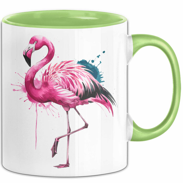 Flamingo Tier Tasse Geschenk Lustige Geschenkidee Spruch Grün Trendation